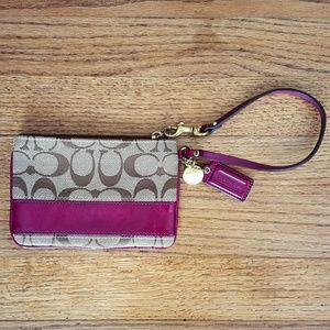 Coach Signature Series Wristlet